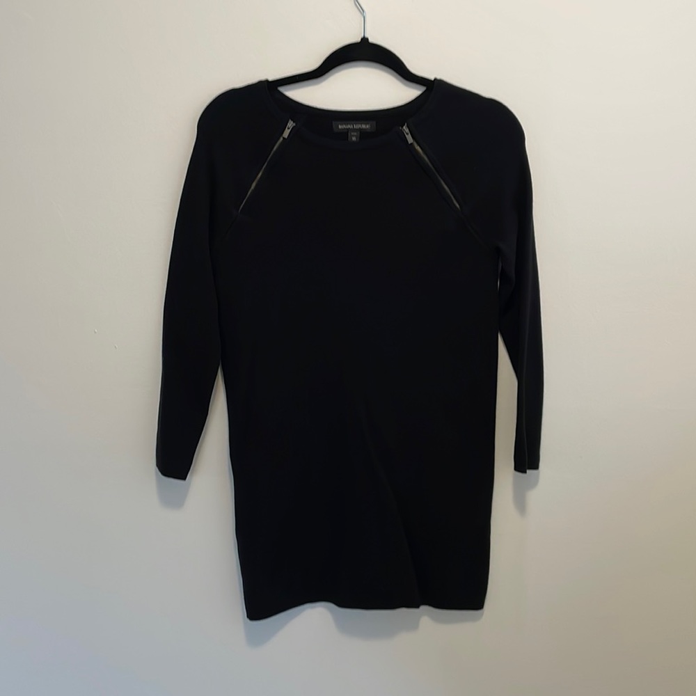 Black dress with zipper details
